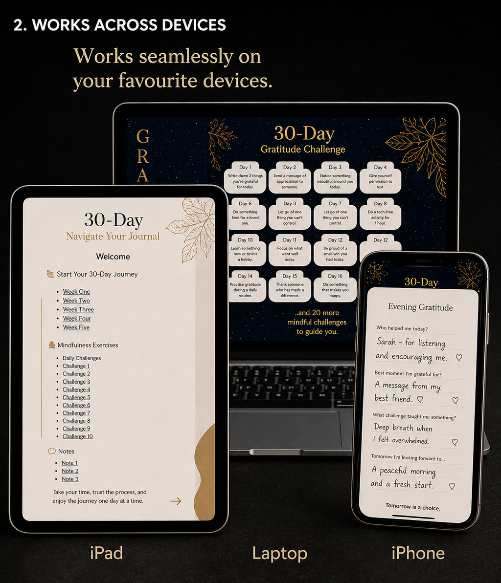 🌙 Achelois 30-Day Gratitude Journal | Digital Edition