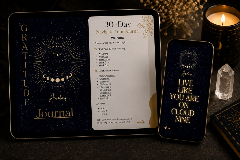 🌙 Achelois 30-Day Gratitude Journal | Digital Edition